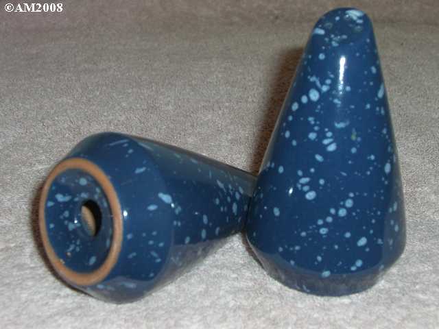 Frankoma Westwinds shakers glazed country blue